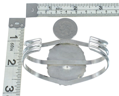 Genuine Navajo Kingman Turquoise Sterling Silver Cuff Bracelet NN20509